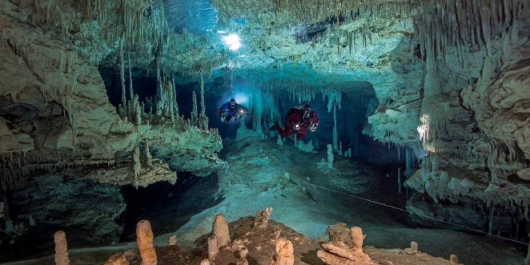 Divers find the world’s largest underwater cave system, which is filled with Mayan mysteries