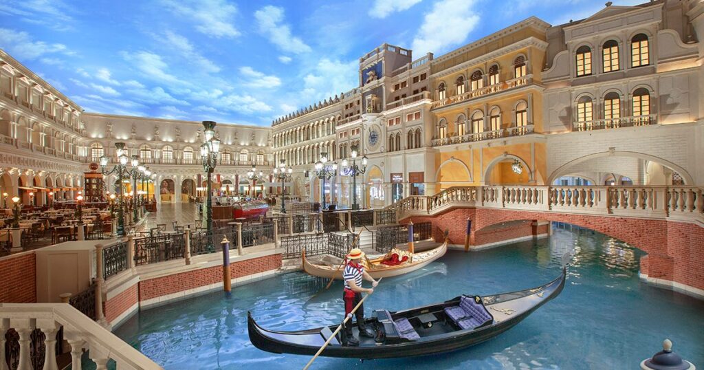 gondola ride at the venetian resort