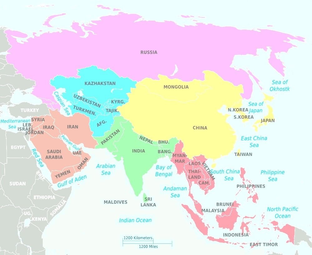 asia map