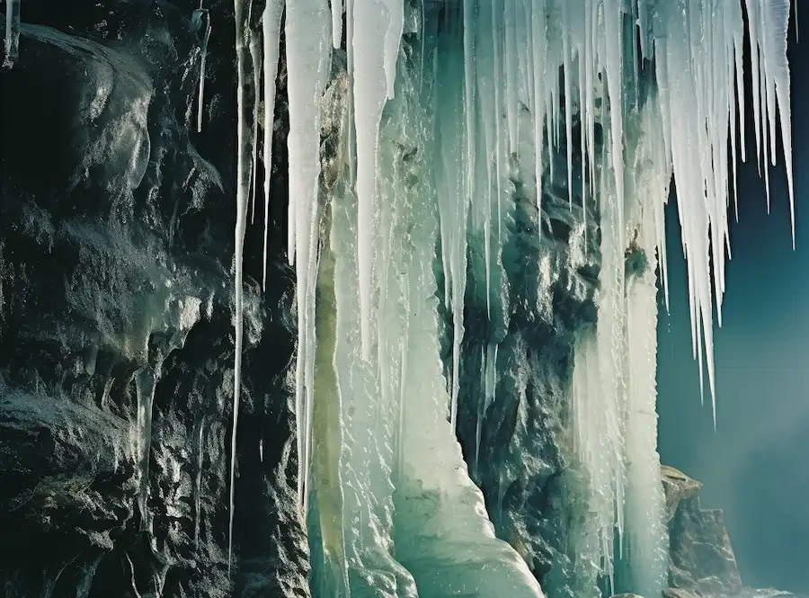 73762ffa an icicle descending from a mountainside