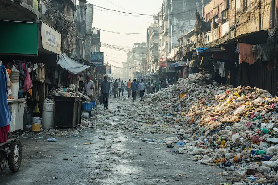 a street in dhaka bangladesh