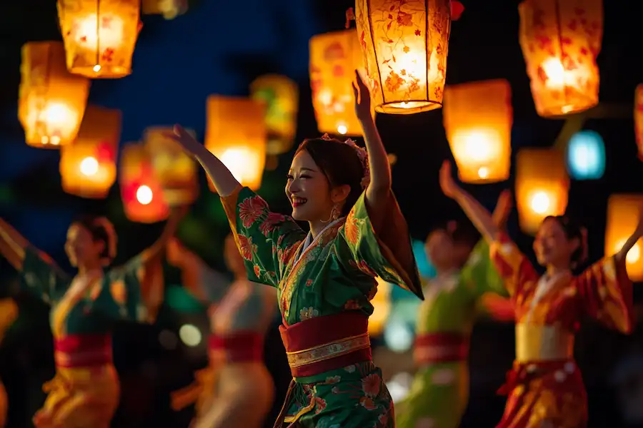 lanterns and traditional performances