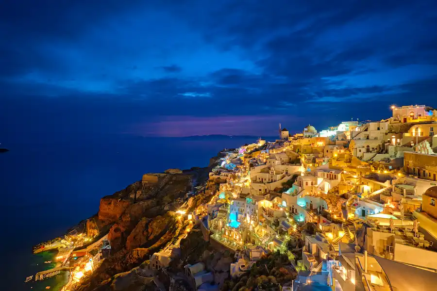 santorini night