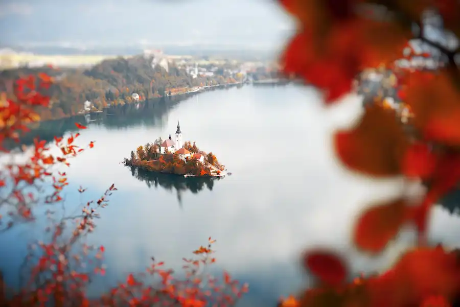 bled lake autumn