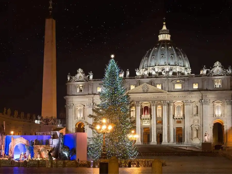vatican city christmas tree