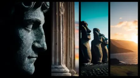 michelangelos david in soft museum lighting