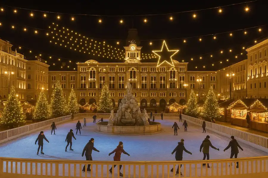 ice rink piazza unità d’italia–trieste italy
